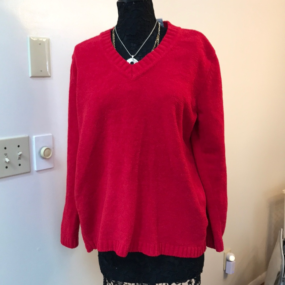 🍀 2/10.00 🍀 Sale! Sweater velour White Stag Large excellent